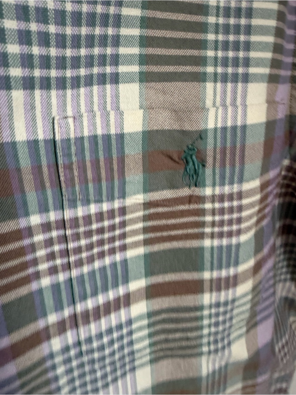 NWT POLO Ralph Lauren Plaid Oxford Camp Shirt Sz S - Picture 8 of 9